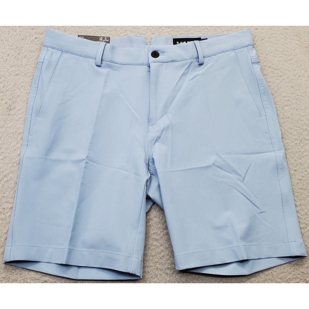 Dunning Golf Shorts Mens 32 Blue Player Fit Woven Performance Stretch Flat Front